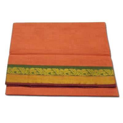 "Fancy Silk Saree Seymore Kesaria -11365 - Click here to View more details about this Product
